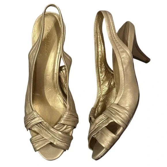 Cole Haan Gold Heels - Picture 1 of 15